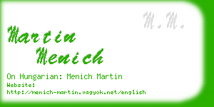 martin menich business card